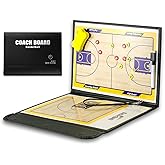Pure Vie Portable Basketball Coaching Board Basketball Coaches Tactical Clipboard Strategy Blackboard with Player Markers, Erase, Pen - Basketball Gift Sporting Goods Training Assistant Equipment KIt
