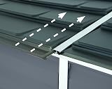 Palram Canopia Skylight 4x6 Lean-to Shed Gray Polycarbonate Aluminum Frame view 7