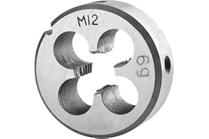 Burkit Metric M12 Round Threading Die, M12 x 1.75 Machine Thread Die Right Hand