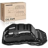 A-Premium Engine Oil Pan Sump with Drain Plug Compatible with Mazda 3 2012 2013, 2.0L, Replaces PE0710400A