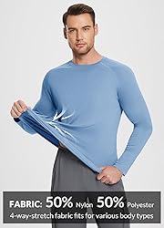 baleaf Men's Long Sleeve Running Shirts Workout