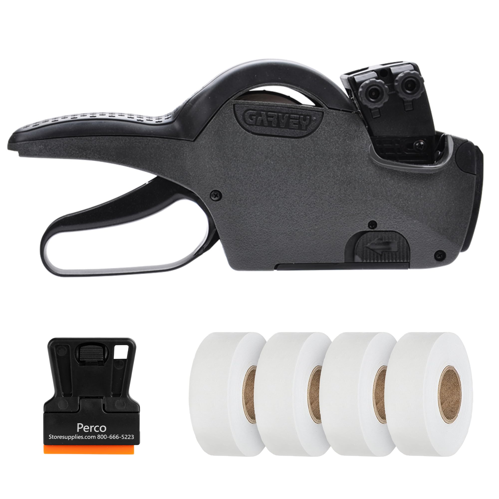 Photo 1 of Perco Garvey 22-66 Price and Date Marking Starter Kit — Includes Garvey 22-66 2-Line Labeler Gun, 4,000 White Pricing Labels and an Inker