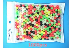 Toasis 1000pcs Colorful Luminous Glow Fishing Beads