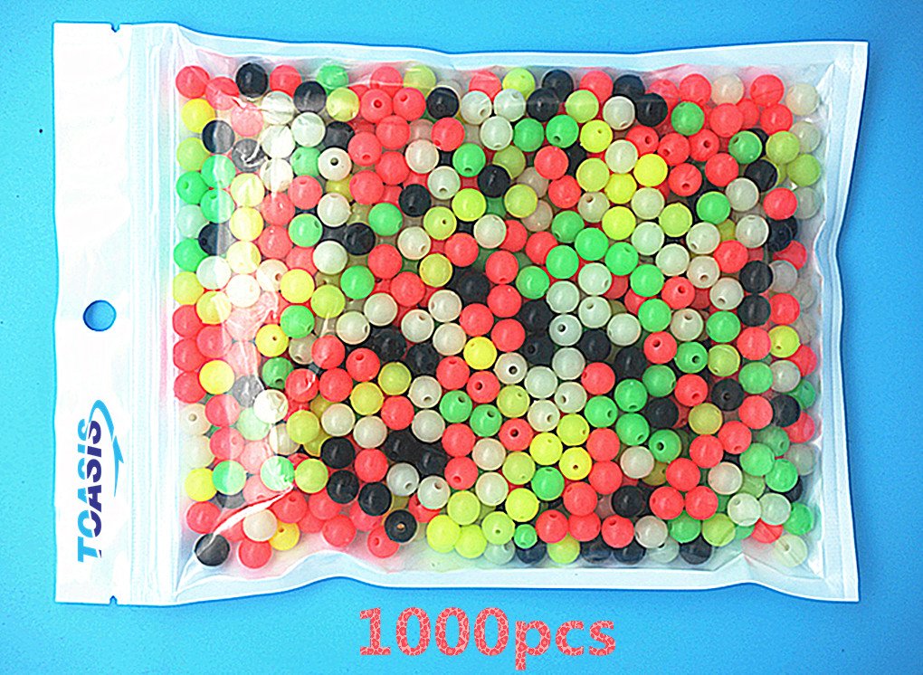 Toasis1000pcs Colorful Luminous Glow Fishing Beads