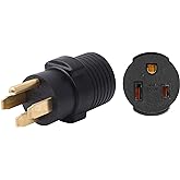 ONETAK NEMA 14-50P to 6-50R 240V 50 Amp Welder Welding Dryer EV Charger Compact Power Cord Adapter Adaptor Connector Connecte