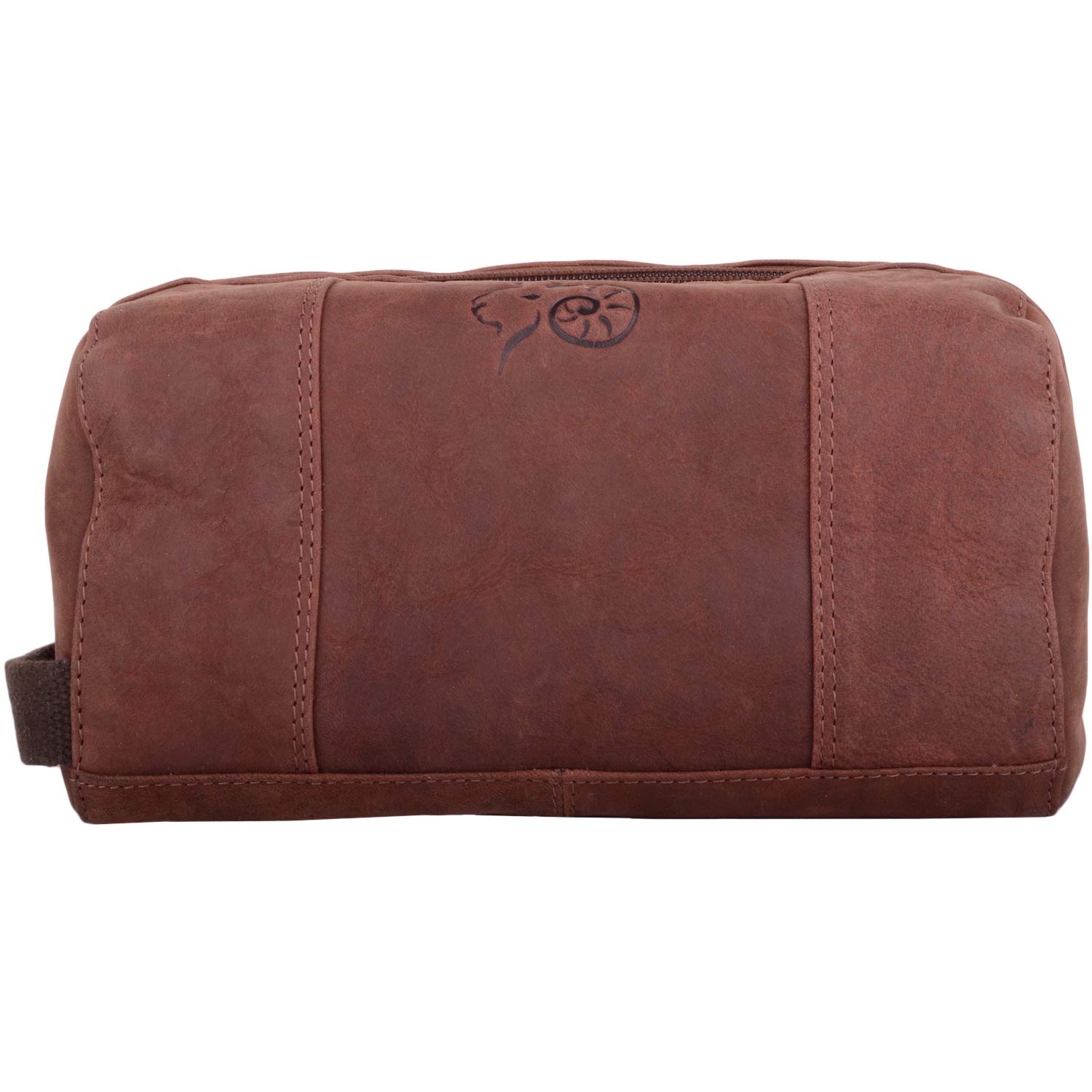 Mens Leather Travel Holiday Work Wash Bag with Distressed Look