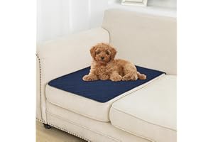 BOCTOPUG Dog Bed Cover for Pets Blankets Rug Pads for Couch Protection Waterproof Bed Covers Dog Blanket Furniture Protector Reusable Changing Pad (Navy Blue+Stone Blue, 20"x30")