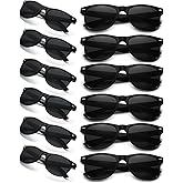 12 Pack Neon Colors Sunglasses Classic Retro Party Favors Sunglasses for Unisex Adult