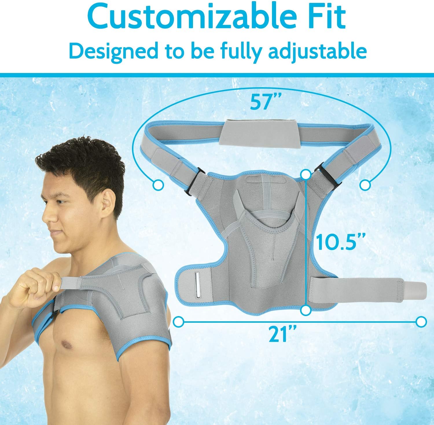 Arctic Flex Shoulder Ice Pack Brace - Cold Reusable Cool Gel Wrap, Hot Therapy - Immobilizer Compression Stability Support for Tendonitis, Dislocated Joint, Left and Right Rotator Cuff Arm Pain Relief: Industrial & Scientific