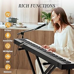 GarveeLife Folding Piano Keyboard,Full Size 88 Key