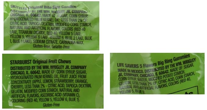 Amazon Com Family Favorites Fun Size Skittles Starburst Life Savers Gummies 150 Fun Size Pieces Net Wt 59 7 Oz 3 Lbs 11 7 Oz 1 69kg Candy Grocery Gourmet Food