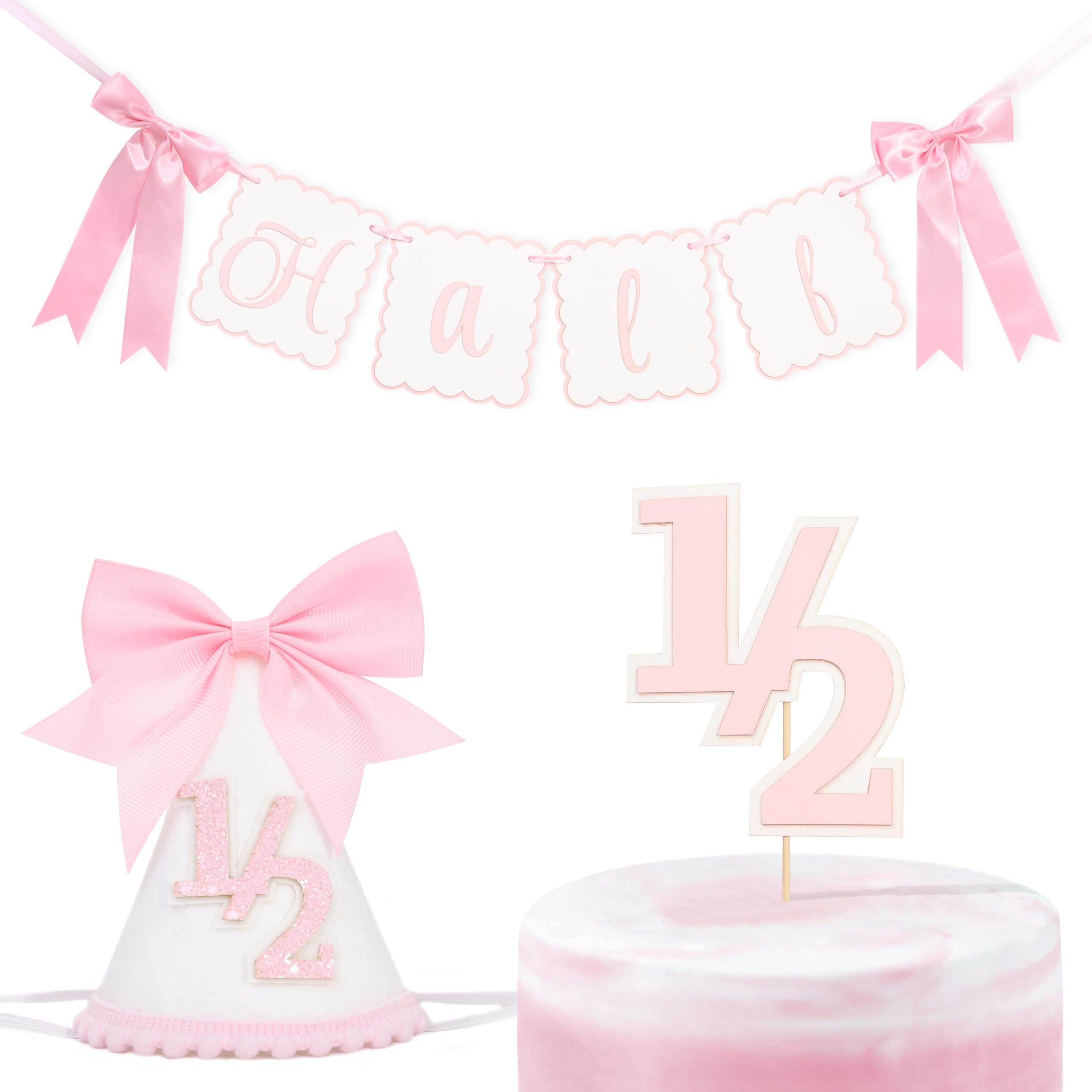 Photo 1 of Ice Cream Flower 1/2 Birthday Hat - Summer Sweet 6 Months Birthday Decorations,Ice Cream Party Cone (1/2 Brithday Hat)