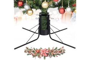 ETICSIPA Metal Christmas Tree Stand for Real Trees, Heavy Duty Christmas Tree Holder for 1.6 to 4.3 inch Trunck, Adjustable Christmas Tree Bottom Base with Water Reservoirs