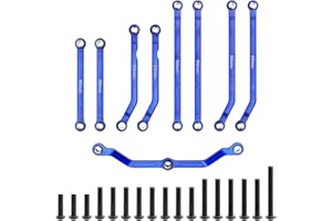 CODA RACING High Clearance Links Set Aluminum Steering Linkage for TRX4M Upgrades Parts 1/18 RC Crawler Car-Titanium