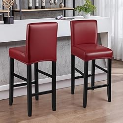 YISUN Bar Stool Covers, Stretch Waterproof PU Bar