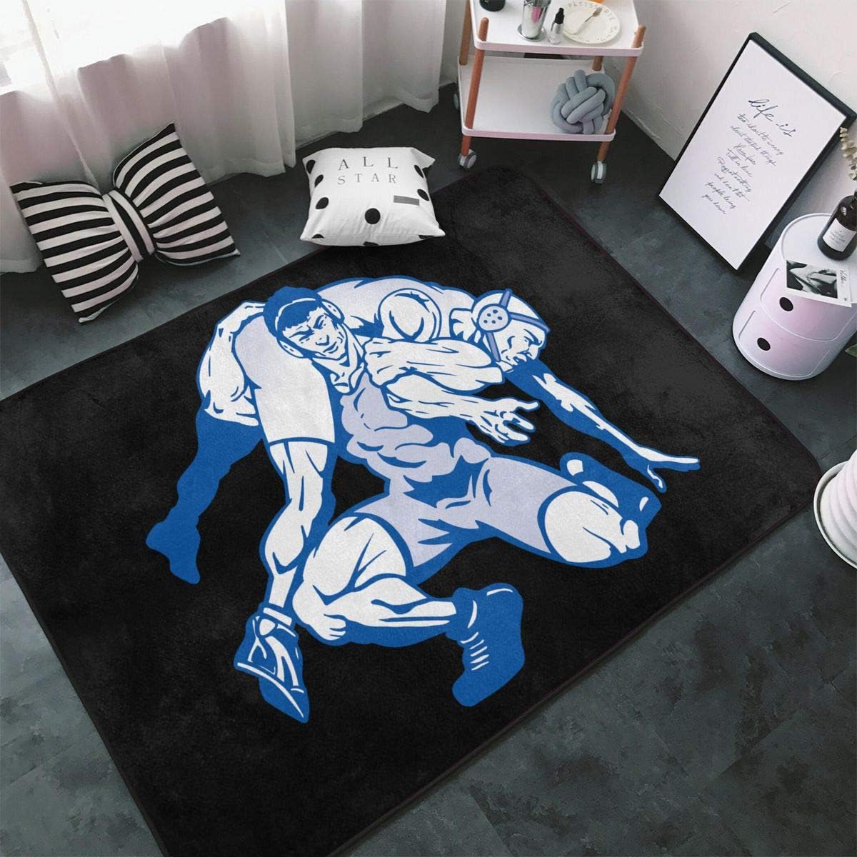 Wrestling Area Rug Floor & Rugs Rugs trustalchemy.com