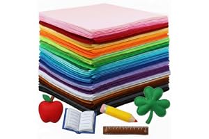 Reginary 120 Pcs 12 x 8 Inch Felt Sheets Bulk for Craft 40 Assorted Color Felt Fabric Squares Stiff Paper for Back to School Fall Festival Holiday DIY Craft Sewing Patchwork (Classic)