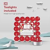 Price's Petali Brand Scented Tealights Frosted Cherry 4 Hr Burn 25 Pack view 7