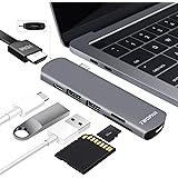 TWOPAN MacBook Pro USB C Hub Adapter, 6 in 1 USB Adapter to 4K HDMI, USB Type C Hub Multiport Adapter with 60W PD Port and SD
