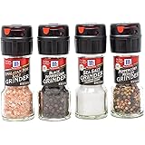 McCormick Salt & Pepper Grinder Variety Pack (Himalayan Pink Salt, Sea Salt, Black Peppercorn, Peppercorn Medley), 0.05…
