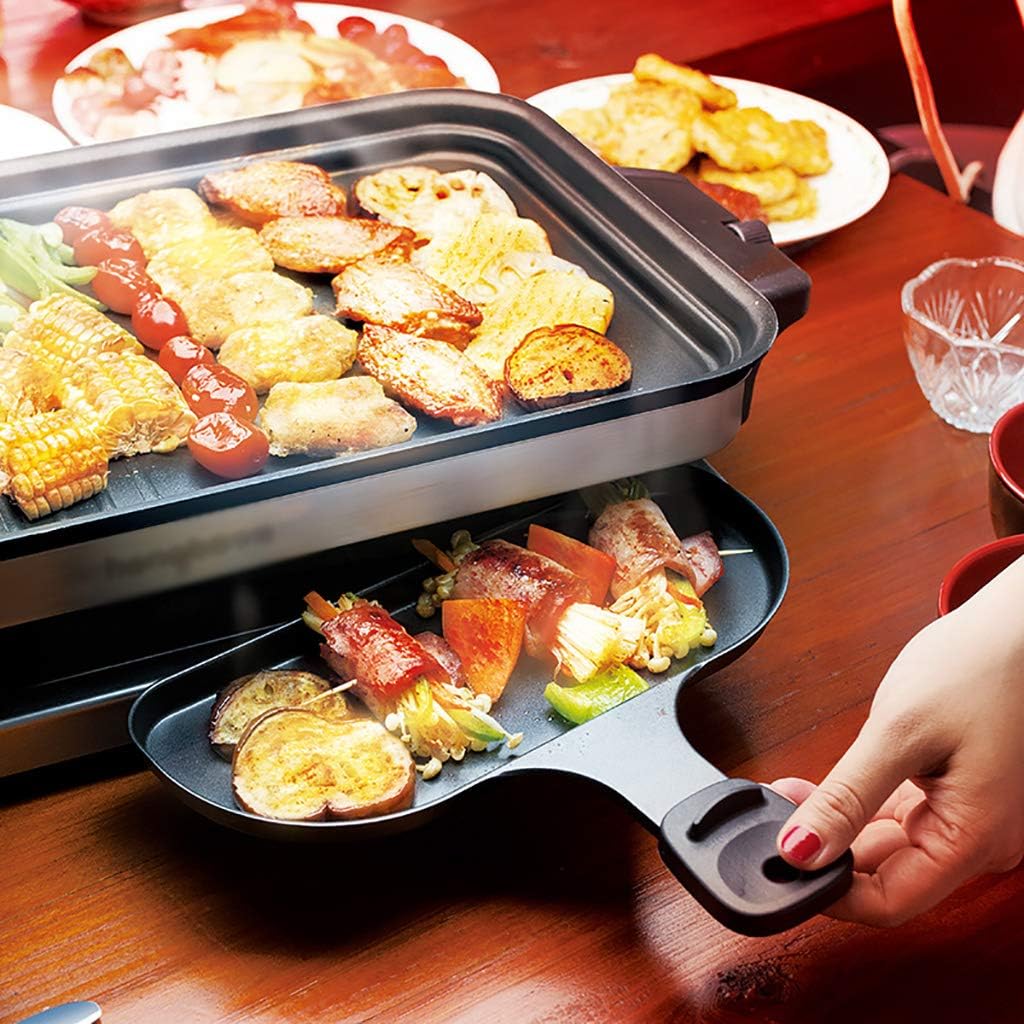 review Multifunction Electric Indoor Grill, Non-stick Coating, Intelligent Constant Temperature (Black)