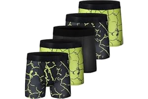 CSYER Boys Cotton Boxer Briefs Underwear Mesh Performance Sport Boxer Briefs for Big Boy with Fly 5 Pack