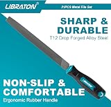 Libraton 31PC Metal File Set for Wood Steel Jewelry Riffler Needle Files view 6