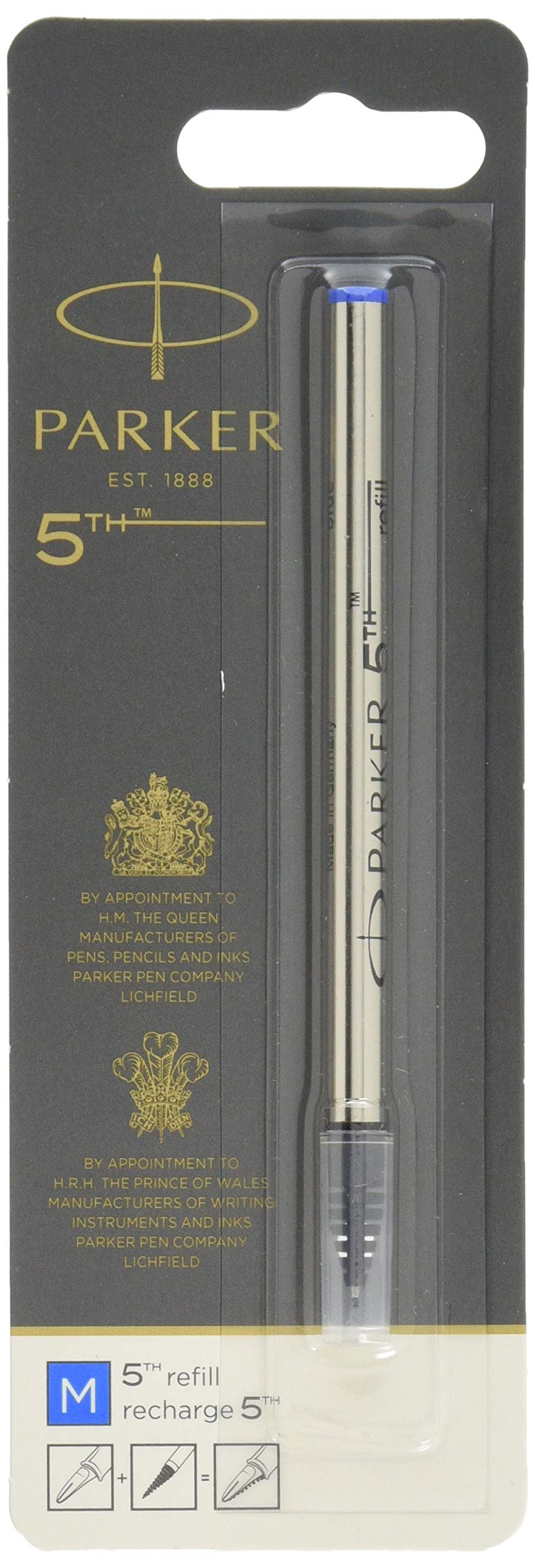 Parker 5th Technology Pen Ink Refill, Medium, Blue
