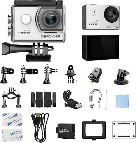 Amazon Co Jp Dbpowerアクションカメラex5000 14 Mp 1080p Hd Wifi防水スポーツカム2インチlcdスクリーン 170度広角レンズ 98 Ft Underwater Dvビデオカメラ16アクセサリキットの59 99 スポーツカメラ ホーム キッチン