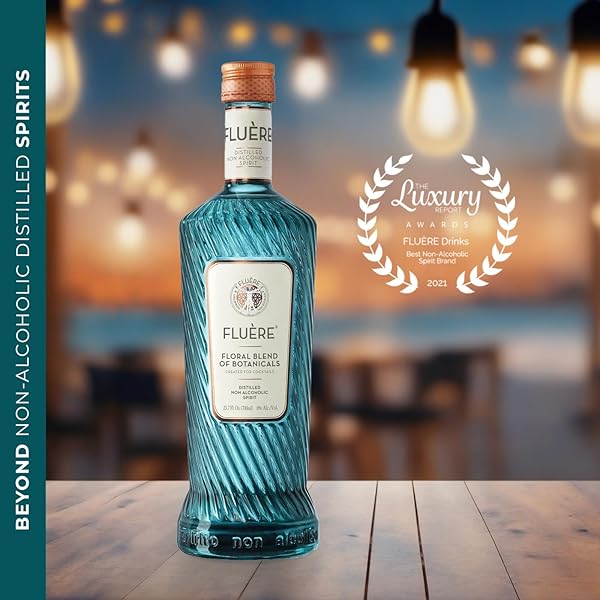 FLUÈRE FLORAL BOTANICAL BLEND | GIN ALTERNATIVE | PREMIUM NON-ALCOHOLIC DISTILLED SPIRIT | ALCOHOL-FREE SPIRIT ALTERNATIVE FOR ZERO PROOF COCKTAILS