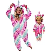 CHETOSHO Unicorn Hooded Onesie Girls Halloween One Piece Kids Costume