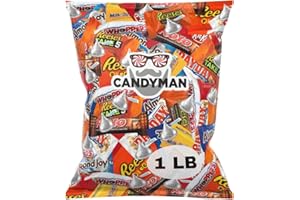 CANDYMAN 1 Pound Gift Box Mix of Chocolate, Individually Wrapped Assorted Bulk Candy Chocolates Variety Pack, Perfect for Holiday Candies, Chocolate Summer Candy Bulk