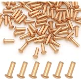 100 Pieces Round Head Solid Rivets Fasteners Copper Rivets (M3x8)