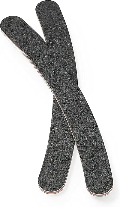 Manicare Curved Nail Files 2 Pack Boomerang Grit Medium Double Sided