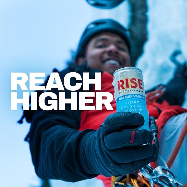 RISE BREWING CO. | VANILLA OAT MILK NITRO COLD BREW COFFEE | NO SUGAR ADDED & NO DAIRY | ORGANIC & NON-GMO | LOW ACIDITY & VEGAN | 7 FL. OZ. CANS