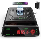 TRRKO Biometric Gun Safe for Handgun, 2X Wireless Charging &amp; 0.3S Auto-Open | Handgun Safe with Fingerprint &amp; Smart LED Display, Silent Mode, Fits 2 Full-Size Pistols, Drawer Safe for Nightstand/Bedside