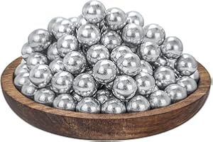 TIESIF 100 Pieces .50 Caliber Aluminum Paintball Ammo 2.8 Grams Solid Resuable Seamless Paintball Powerful for Shooting Training Practice Fit for T4e TR50/HDR 50 Cal Pepper Balls