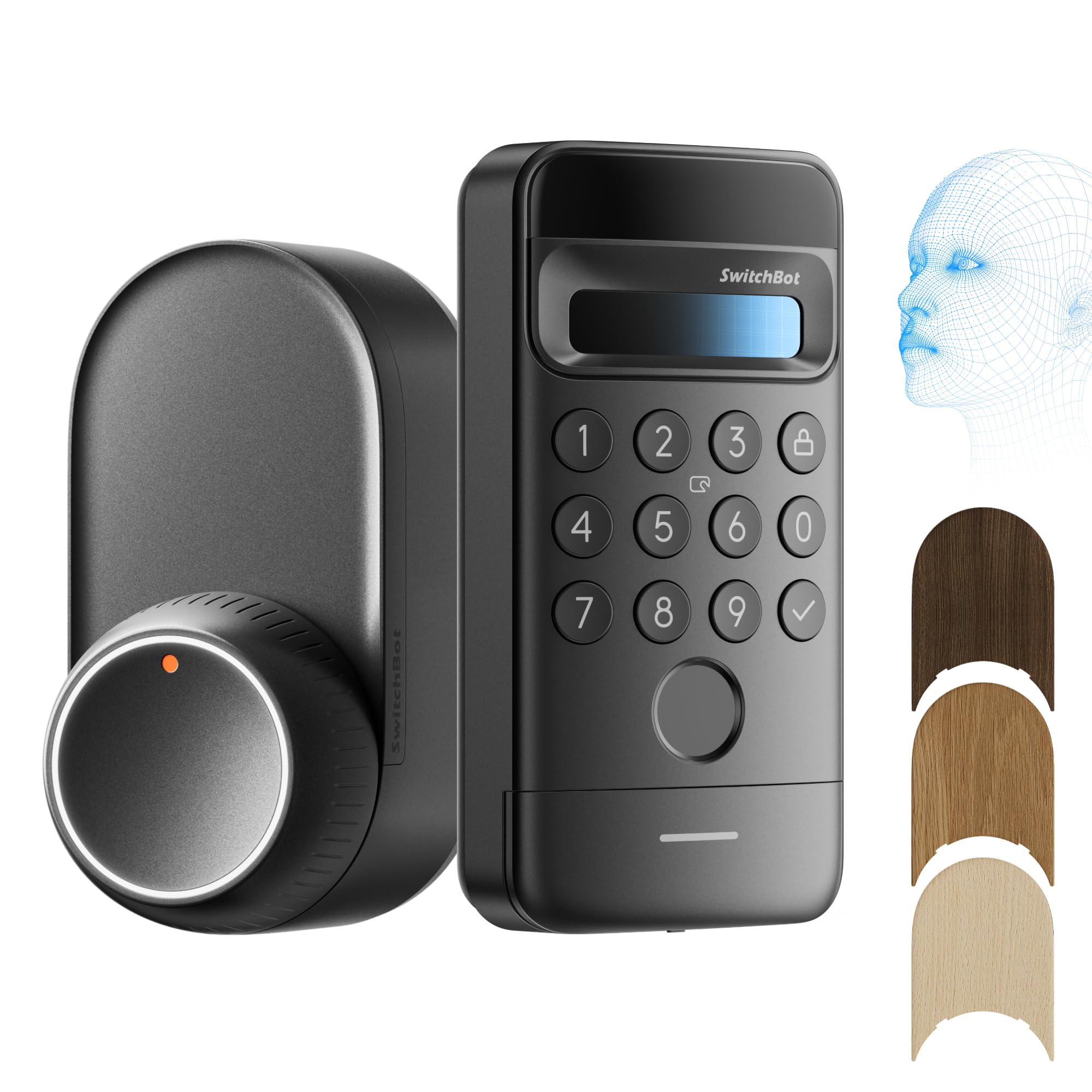 SwitchBot スマートロック Ultra 顔認証パッド 指紋認証 - スイッチボット 暗証番号 鍵 スマートキー ドアロック オートロック スマホで操作 交通系ICカード Suica PASMO Alexa/Google Home/Siri対応 遠隔対応 工事不要 取付カンタン 後付け 防犯対策助成金あり商品画像