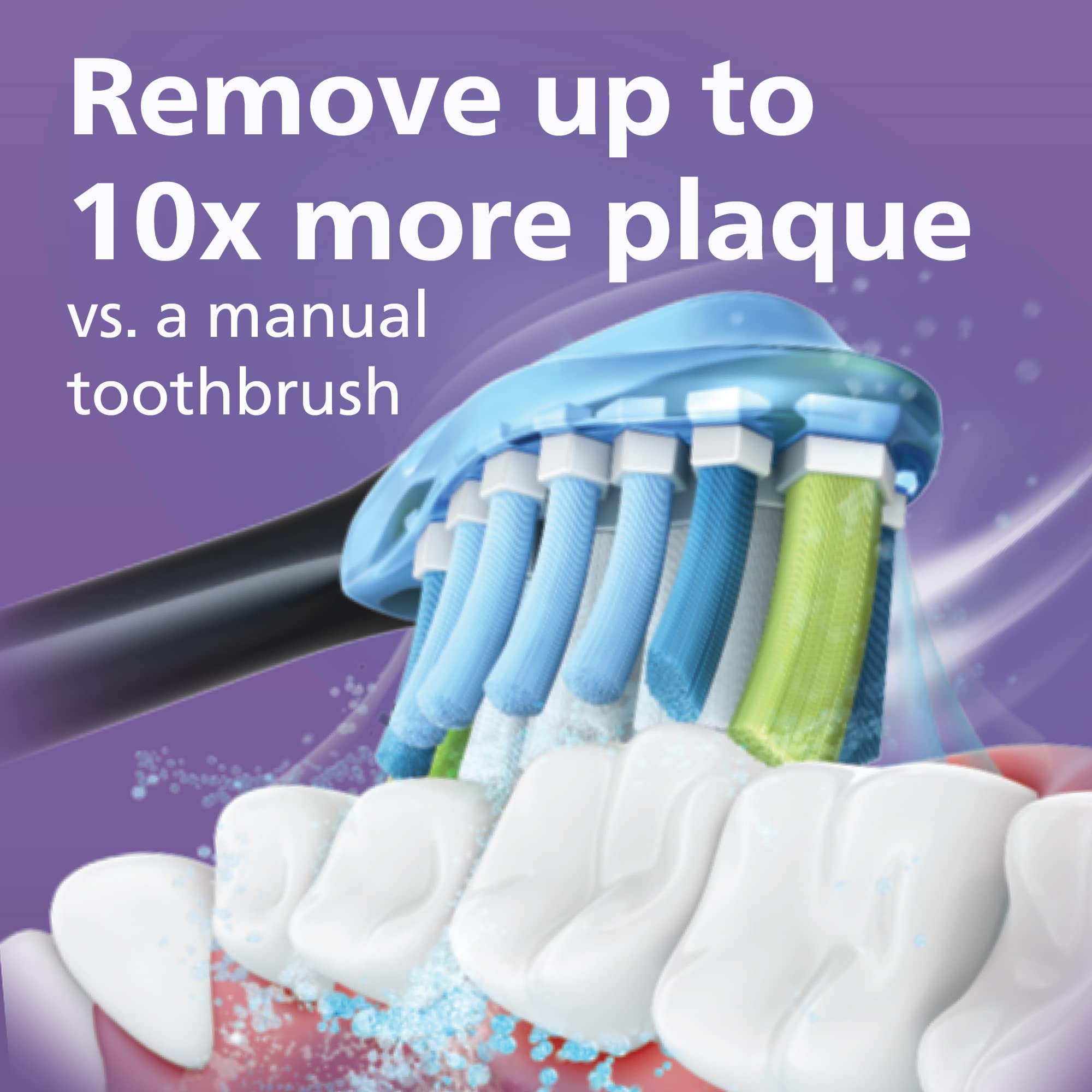 PHILIPS Sonicare 9000 Special Edition Rechargeable Toothbrush, Black/Purple, HX9911/91