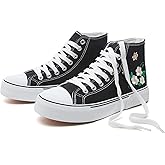 hash bubbie High Top Sneakers for Women Classic High Tops Canvas Shoes Lace up Women's Fashion Sneaker