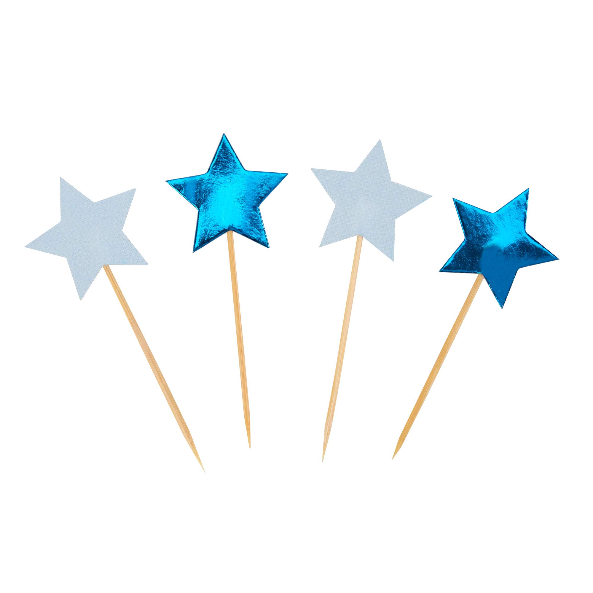 Neviti 775547 Little Star Blue-Cupcake Picks-20 Pack Cake Picks, 7 x 2.5 x 6.5