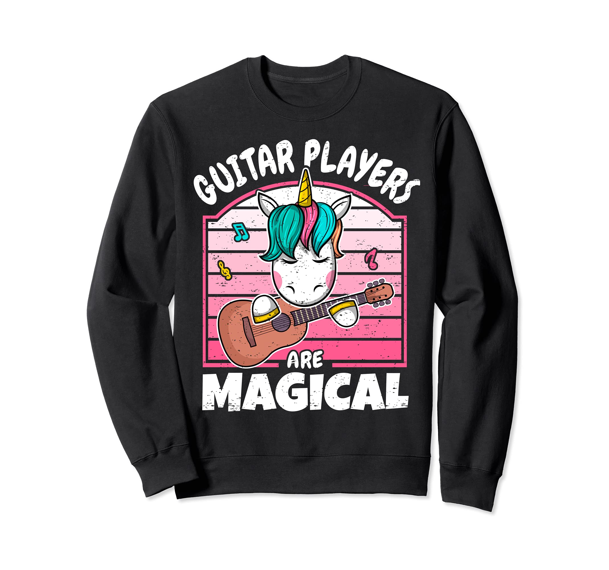 Cute Magical Unicorn Guitar Player Guitarist Sweatshirt