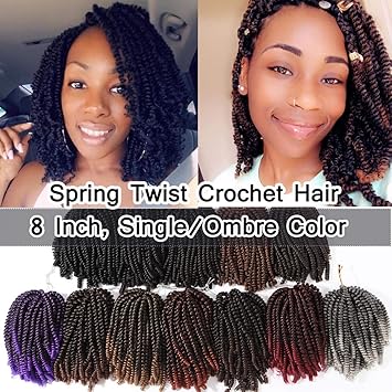 Amazon Com 3 Packs Spring Curls Crochet Hair Fluffy Twist 8 Inch