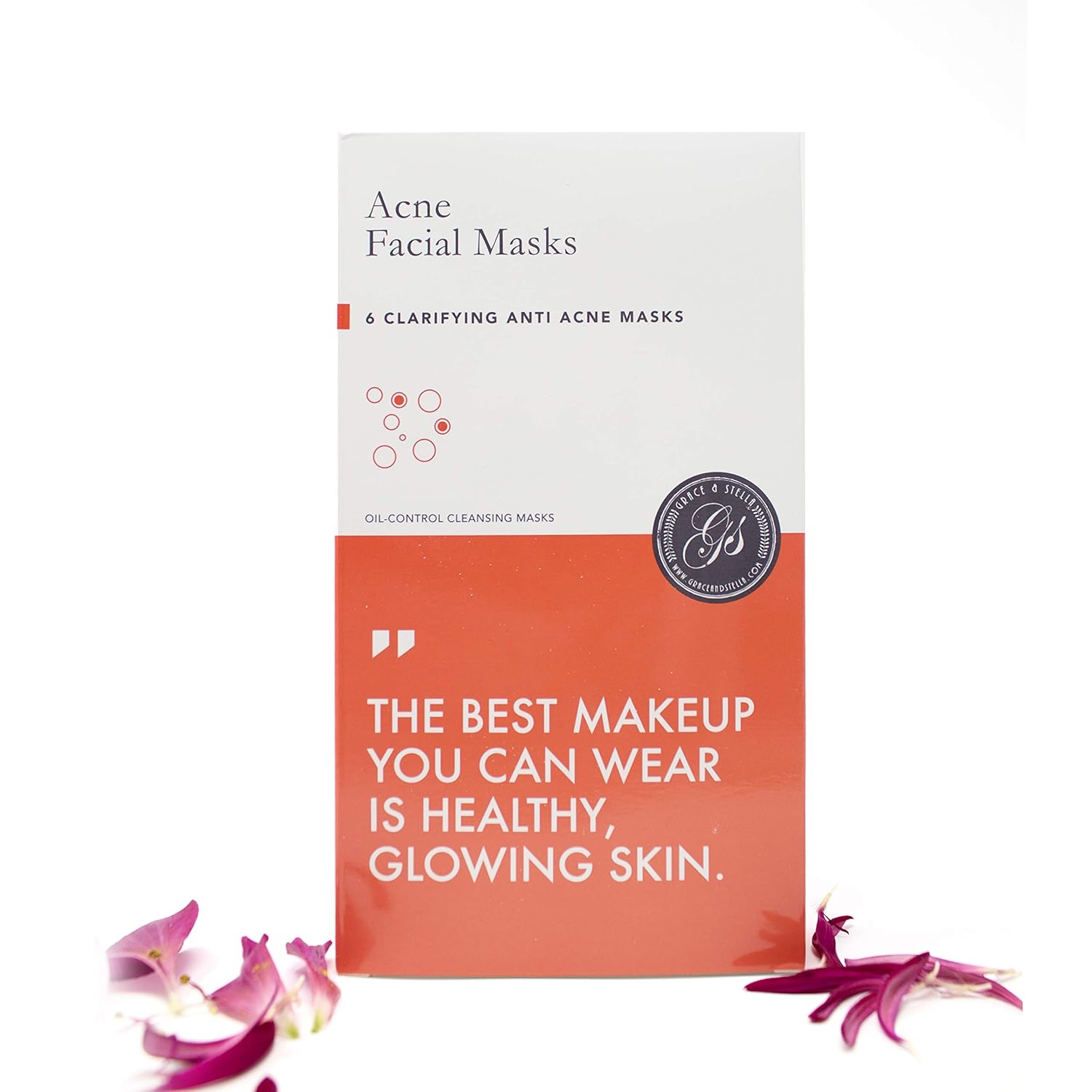 Acne Treatment Sheet Mask (Set of 6) Facial Masks for Pimple, Hormonal