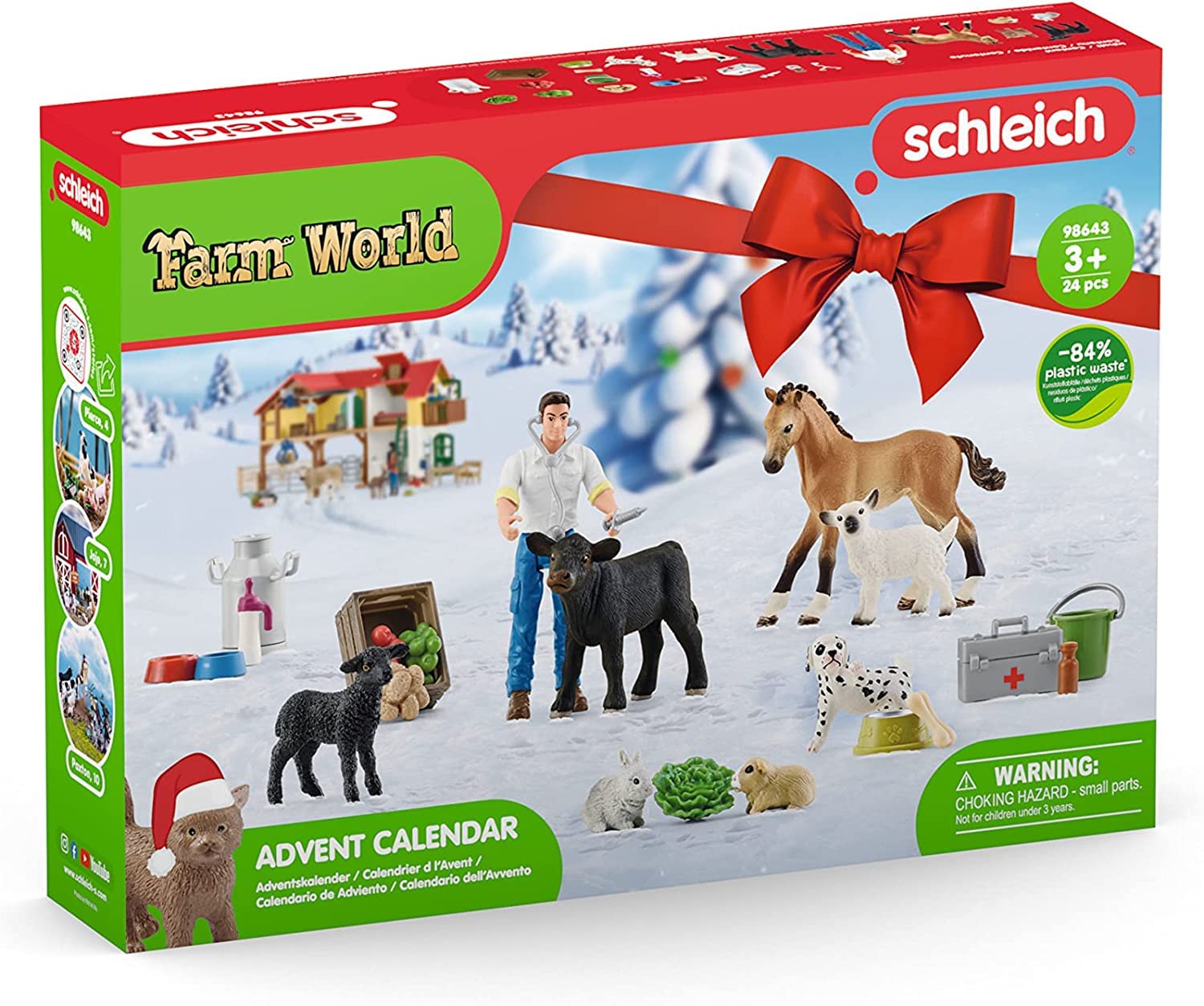 Schleich 98643 Advent Calendar Farm World 2023, from 3 Years, Farm World - Playset