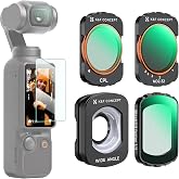 K&amp;F CONCEPT Wide Angle Lens &amp; Black Diffusion 1/4 &amp; ND2-32 &amp; CPL Filter Set | Magnetic, Compatible with Pocket 4/3, Xtra Muse, HD Optical Glass/Multi-Coated, FD161