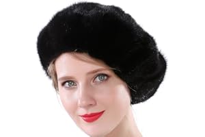 Valpeak Women Winter Berets Real Mink Tail Fur Hat