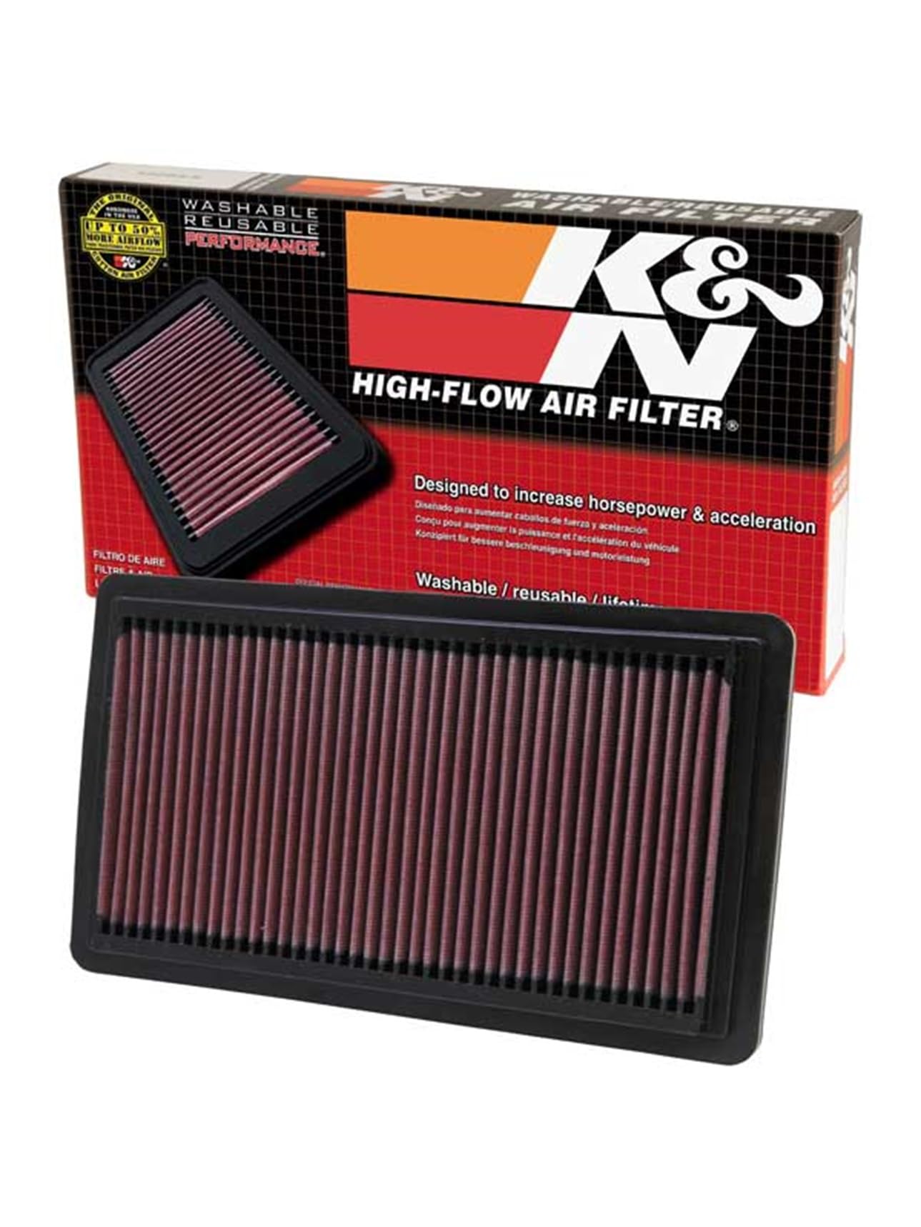 K&N Engine Air Filter: High Performance, Premium, Washable, Replacement Filter: Compatible with 2003-2016 MAZDA (MPV, FAW CX-7, FAW 8, CX-7, mazda 6, Atenza, Mazdaspeed6), 33-2279