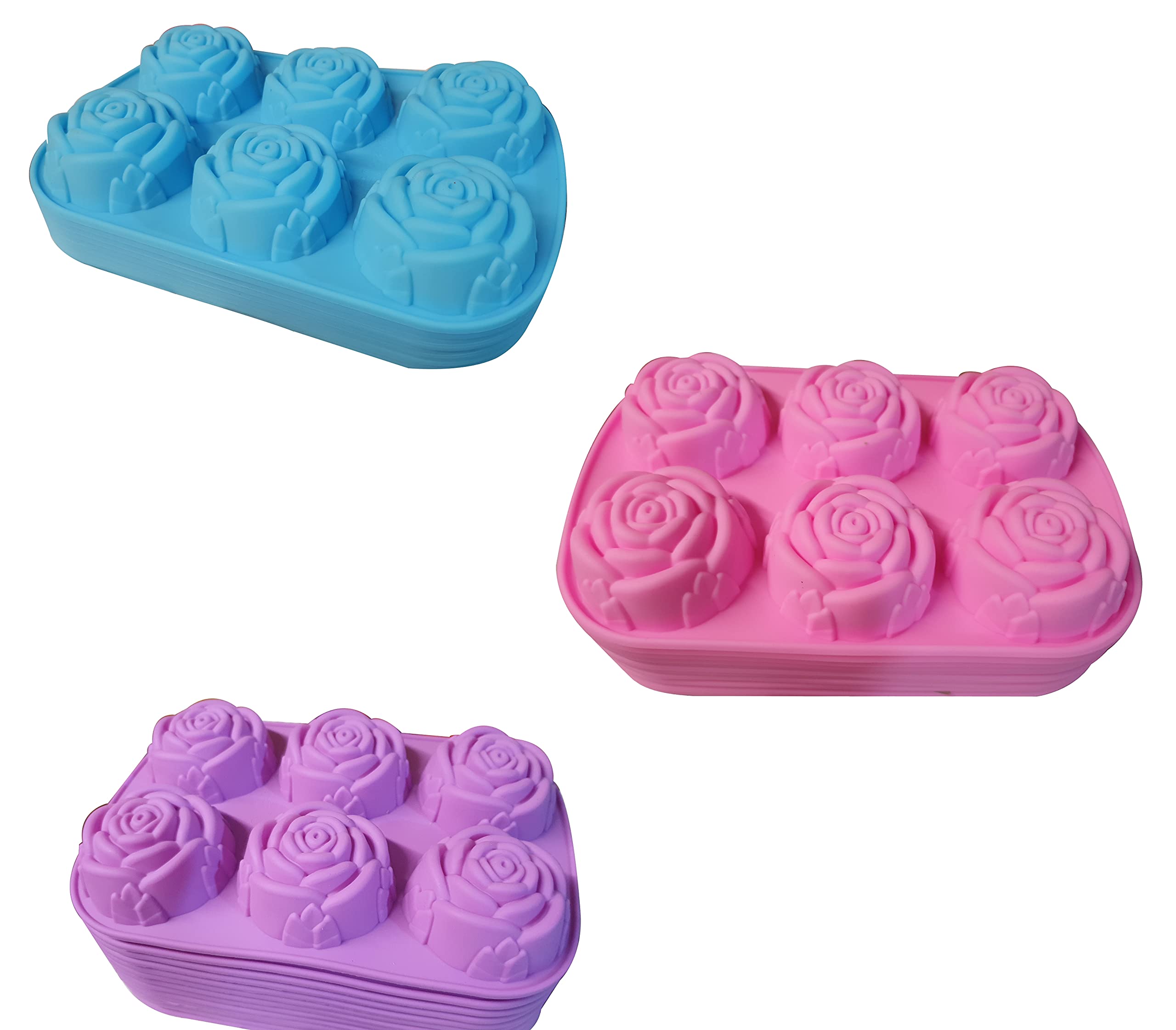 Rose Flower Silicone Cake Mould, Cake Decoration Mould, Chocolate Baking Mould for Birthday Party, Soap Making Silicon Mould
