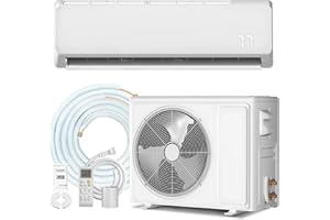 TMYICE 18000 BTU Mini Split Air Conditioner & Heater, 19 SEER2 230V Inverter Ductless Wall-Mounted AC Split Unit with Pre-Charged Condenser Cools Room Up to 1250 Sq.Ft, Heat Pump & Installation Kits